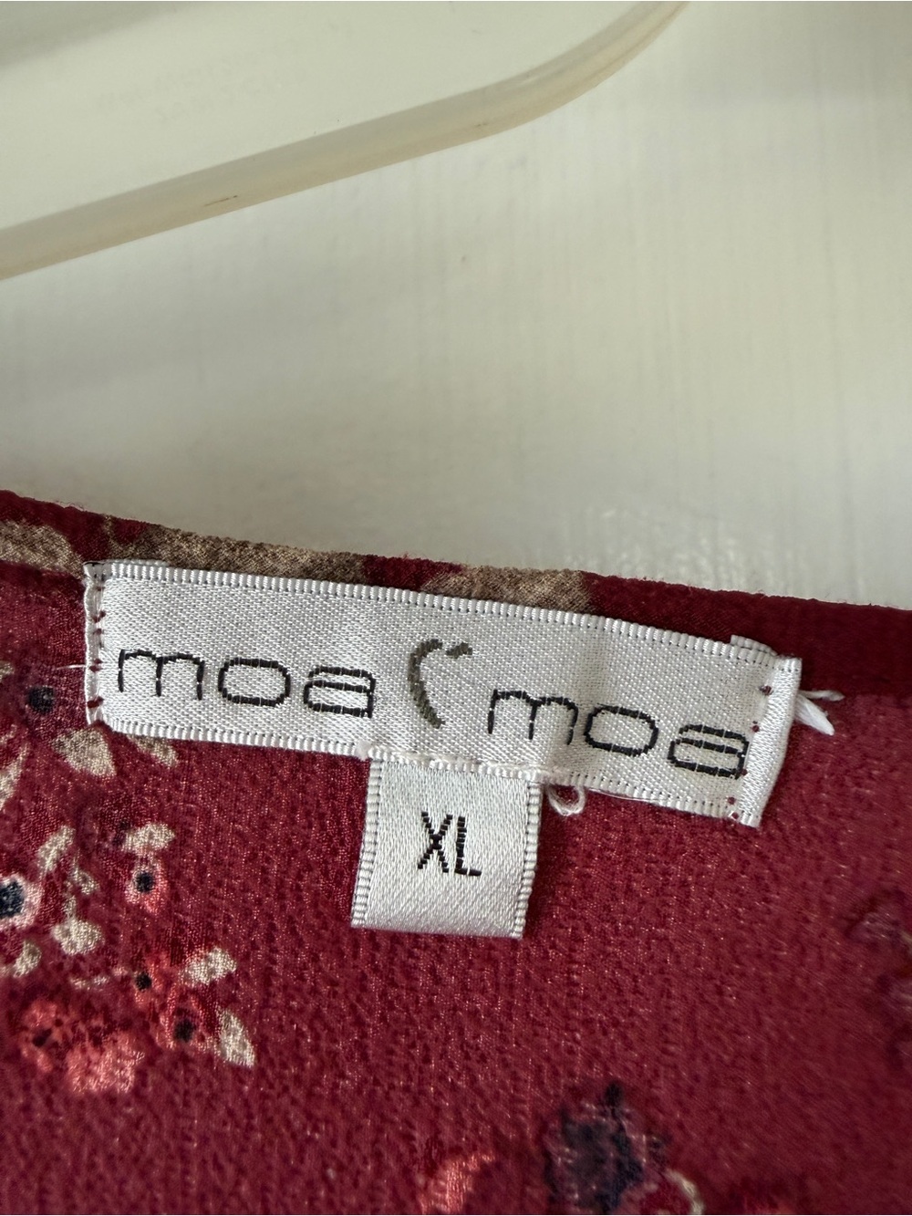 Moa Moa size XL Floral Kimono Cardigan in Burgundy - Picture 5 of 7